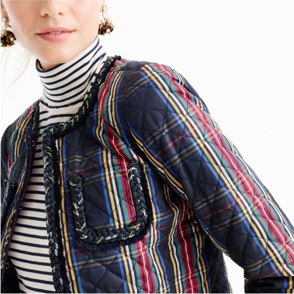 J. Crew Quilted Lady Jacket in Stewart
Plaid Size